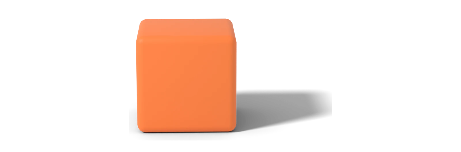 A small orange cube
